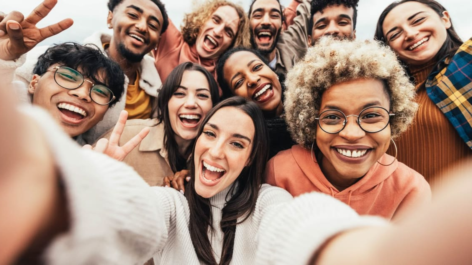 A group of friends smiling at the camera